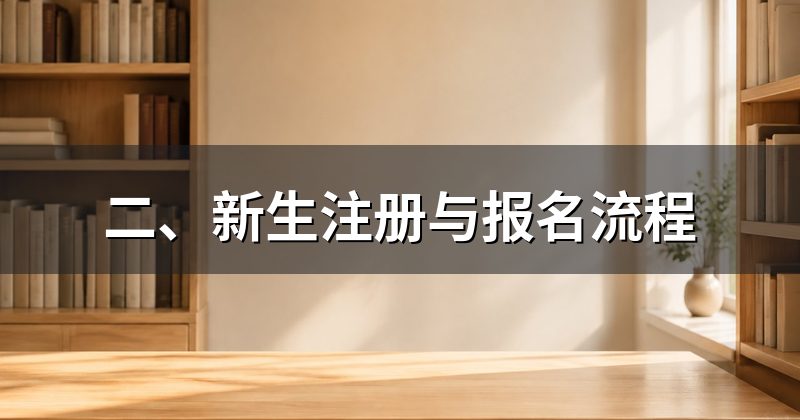 二、新生注册与报名流程