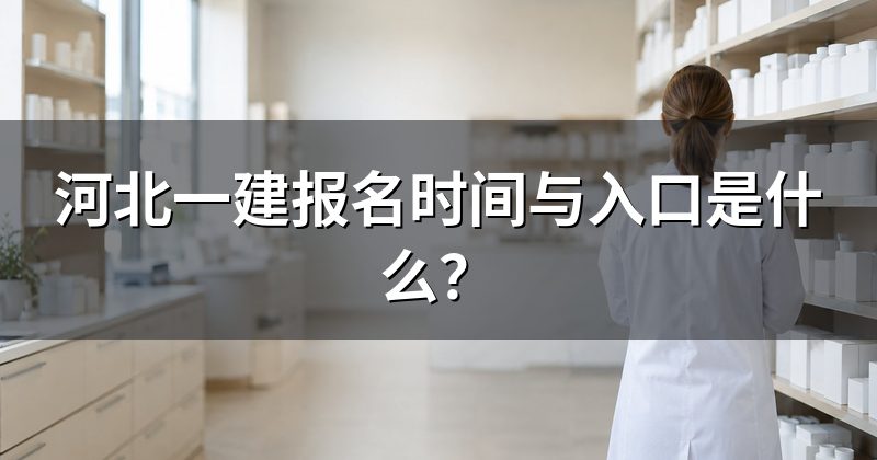河北一建报名时间与入口是什么?