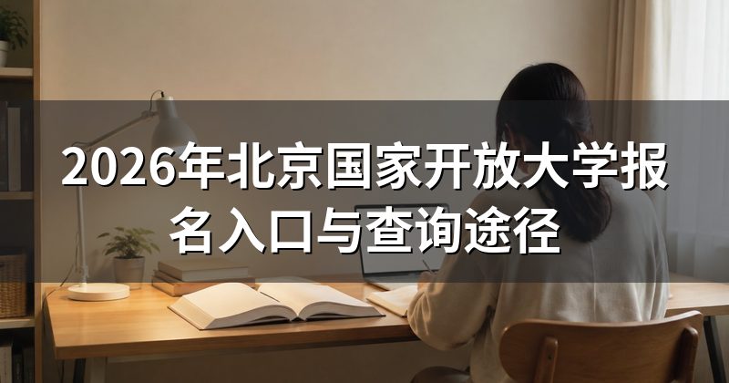 2026年北京国家开放大学报名入口与查询途径