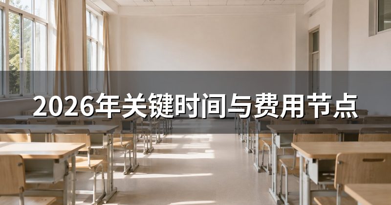 2026年关键时间与费用节点