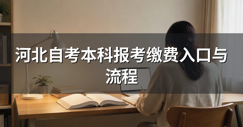 河北自考本科报考缴费入口与流程