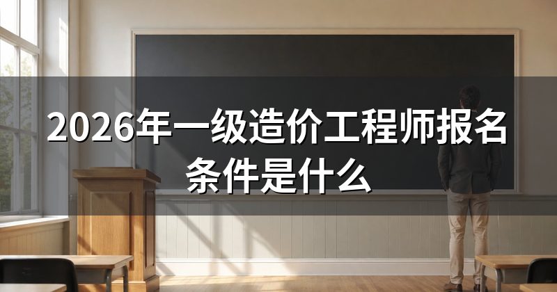 2026年一级造价工程师报名条件是什么