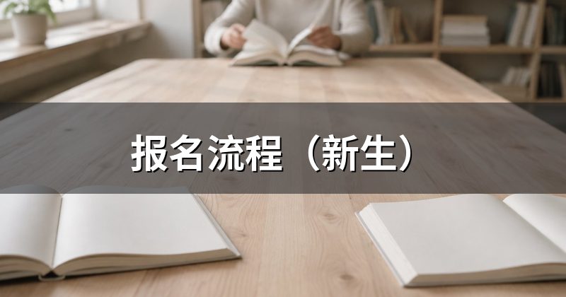 报名流程(新生)