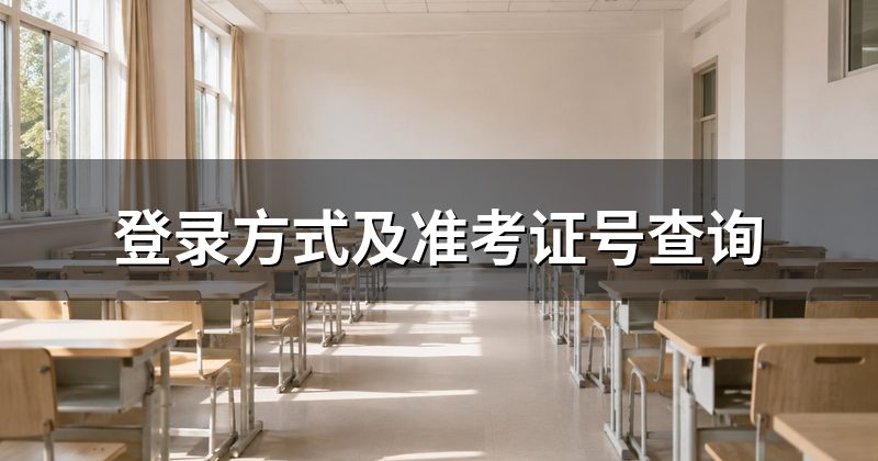 登录方式及准考证号查询