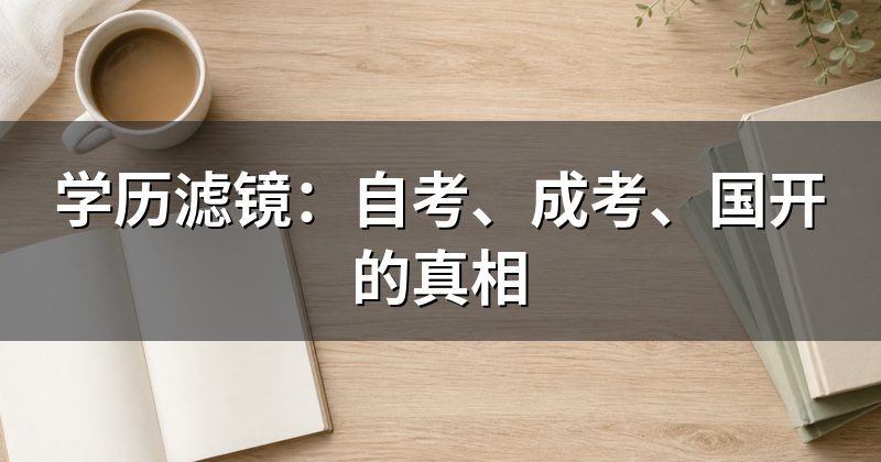 学历滤镜:自考、成考、国开的真相