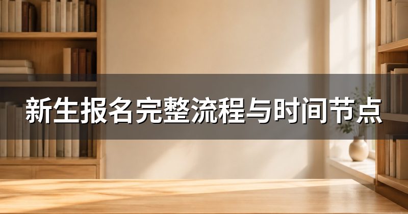 新生报名完整流程与时间节点