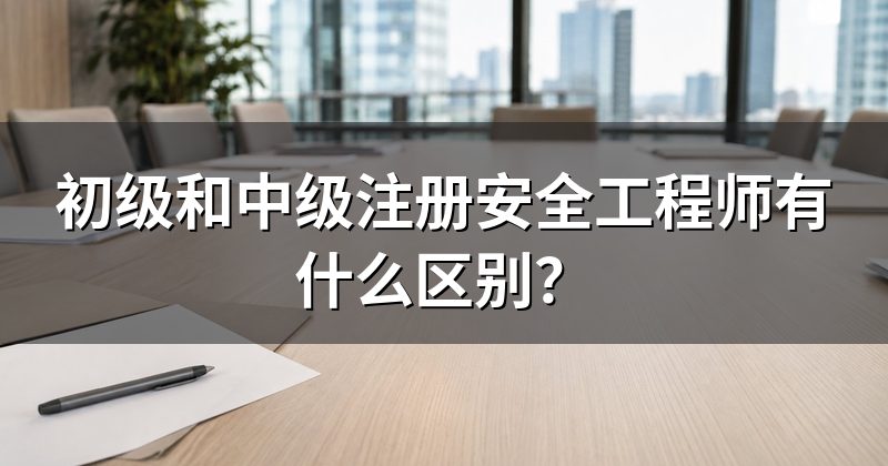初级和中级注册安全工程师有什么区别?