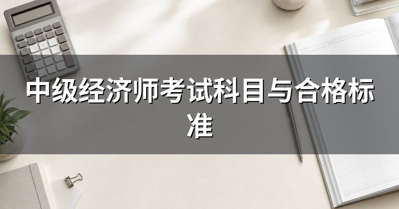 中级经济师考试科目与合格标准