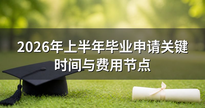 2026年上半年毕业申请关键时间与费用节点