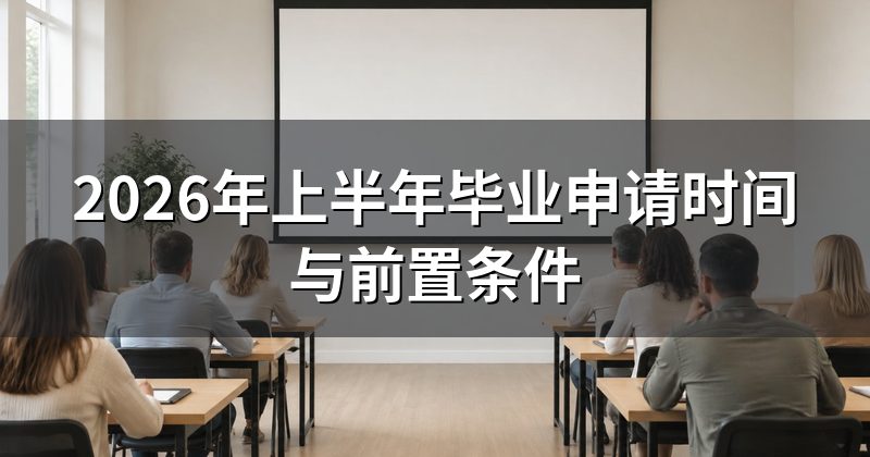 2026年上半年毕业申请时间与前置条件