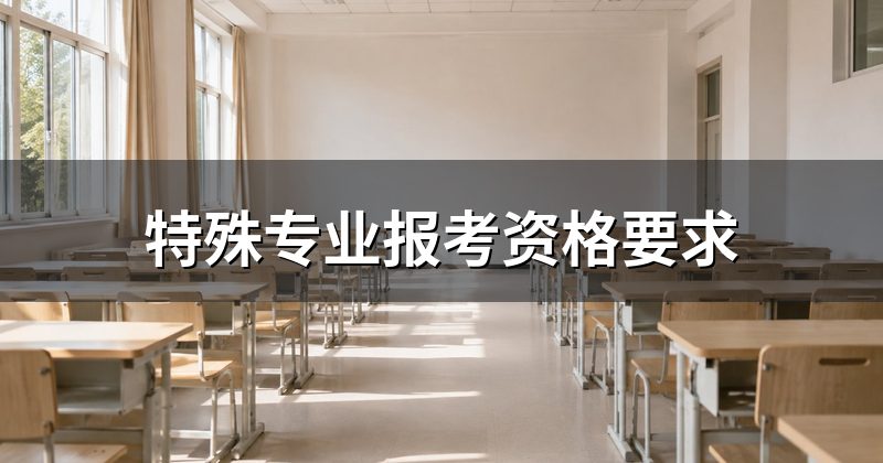 特殊专业报考资格要求