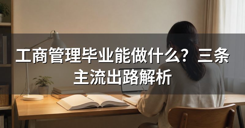 工商管理毕业能做什么?三条主流出路解析