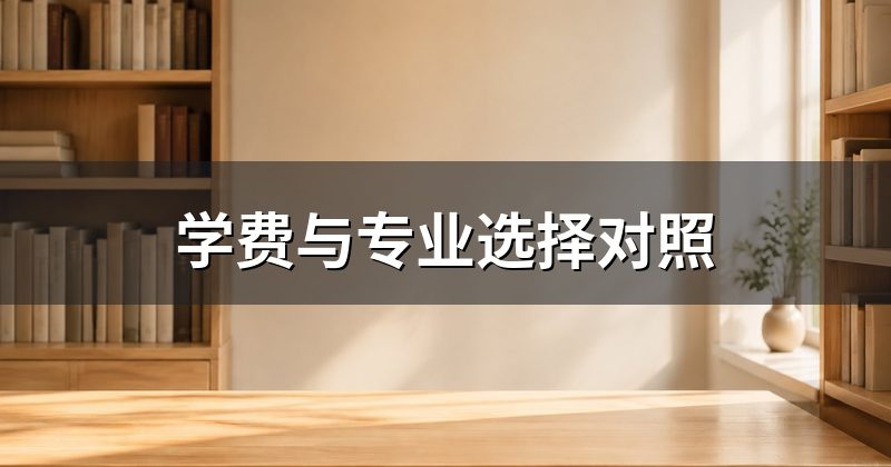 学费与专业选择对照