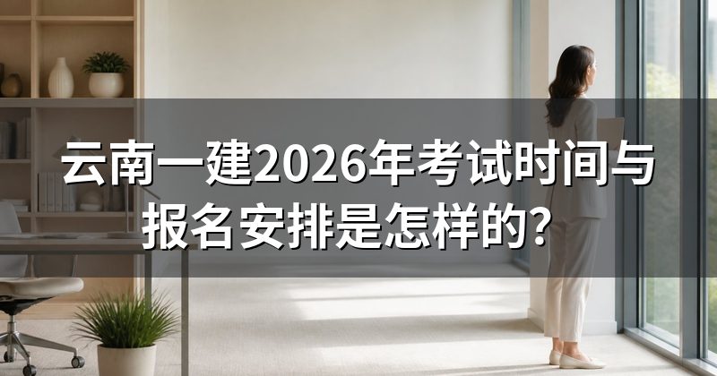 云南一建2026年考试时间与报名安排是怎样的？