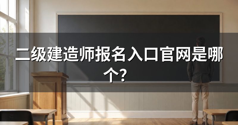 二级建造师报名入口官网是哪个？
