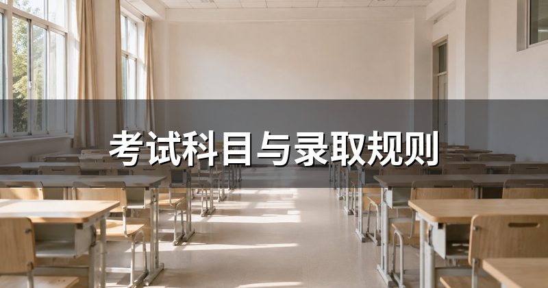 考试科目与录取规则