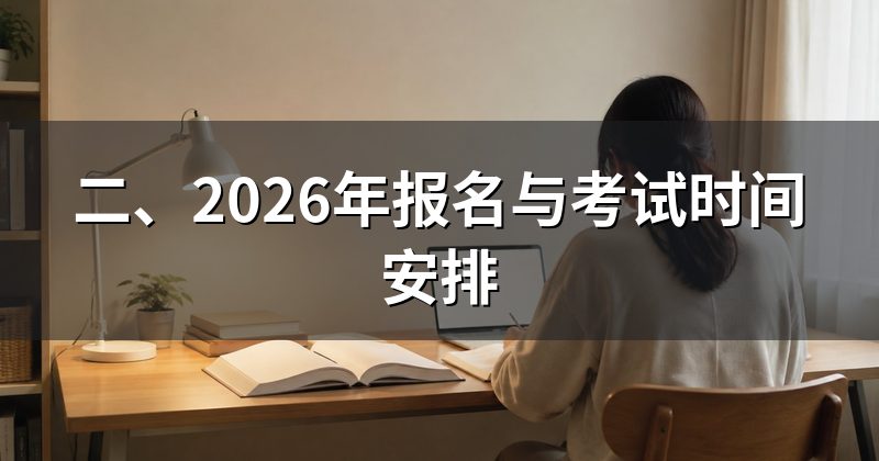 二、2026年报名与考试时间安排