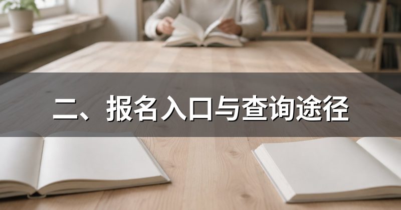 二、报名入口与查询途径