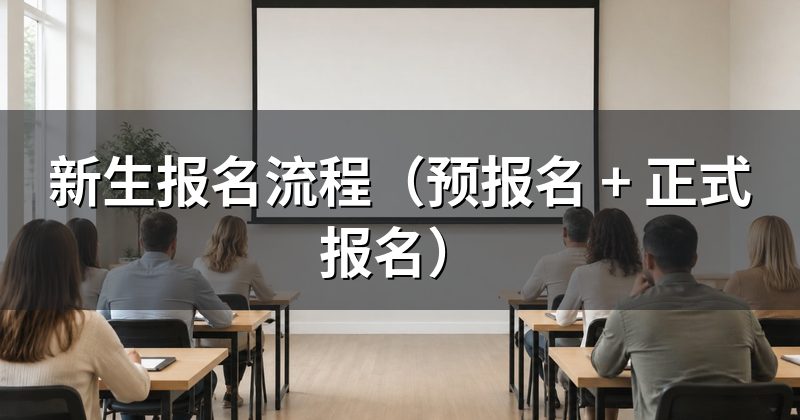 新生报名流程(预报名 + 正式报名)