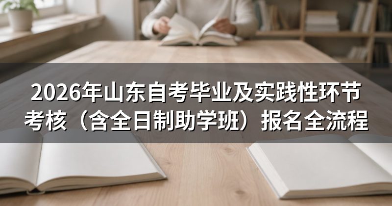 2026年山东自考毕业及实践性环节考核(含全日制助学班)报名全流程