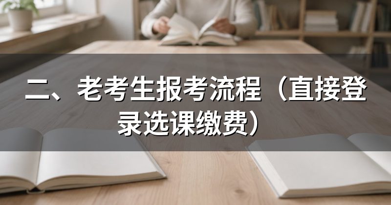二、老考生报考流程(直接登录选课缴费)