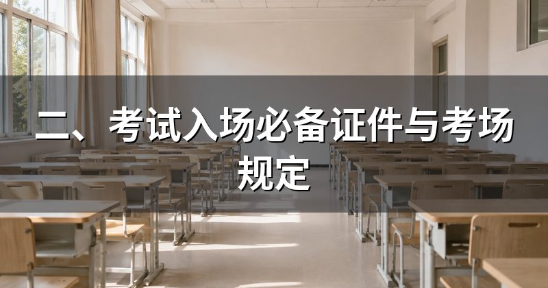 二、考试入场必备证件与考场规定
