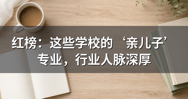 红榜:这些学校的‘亲儿子’专业,行业人脉深厚
