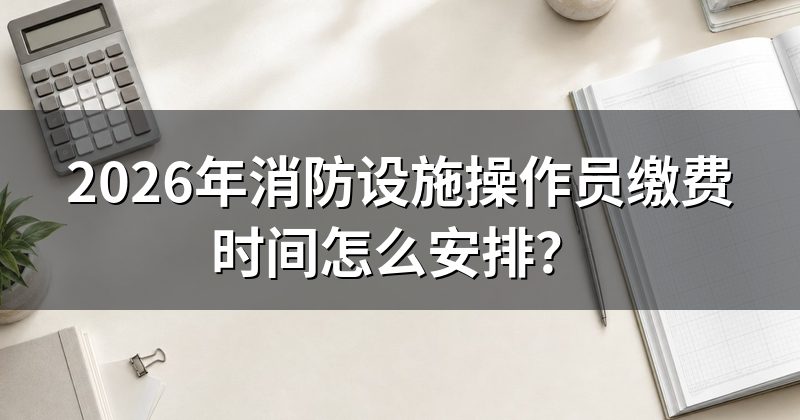 2026年消防设施操作员缴费时间怎么安排?