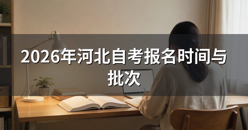 2026年河北自考报名时间与批次