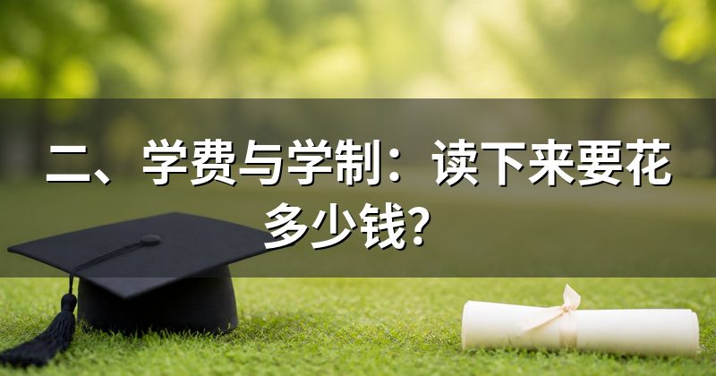 二、学费与学制:读下来要花多少钱?