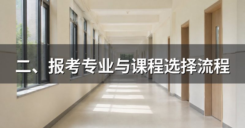 二、报考专业与课程选择流程