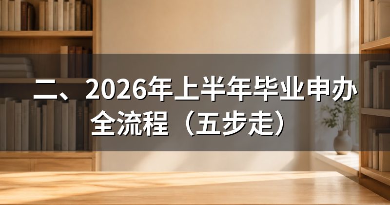 二、2026年上半年毕业申办全流程（五步走）