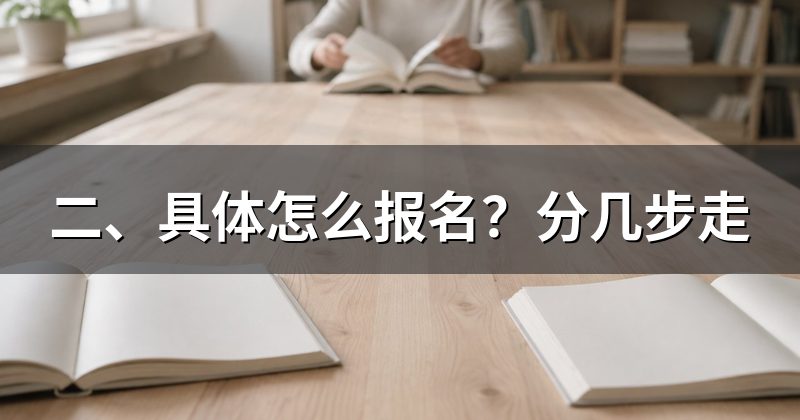 二、具体怎么报名?分几步走