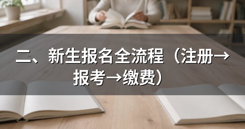 二、新生报名全流程（注册→报考→缴费）