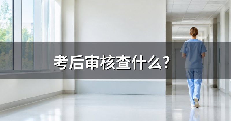 考后审核查什么?