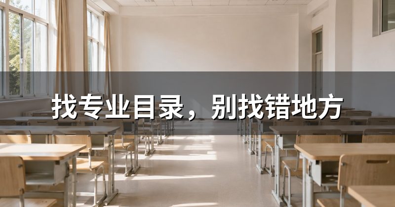 找专业目录，别找错地方