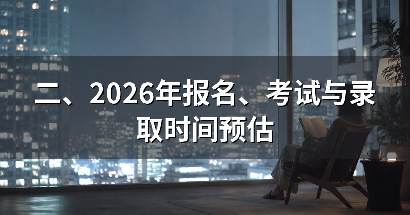 二、2026年报名、考试与录取时间预估