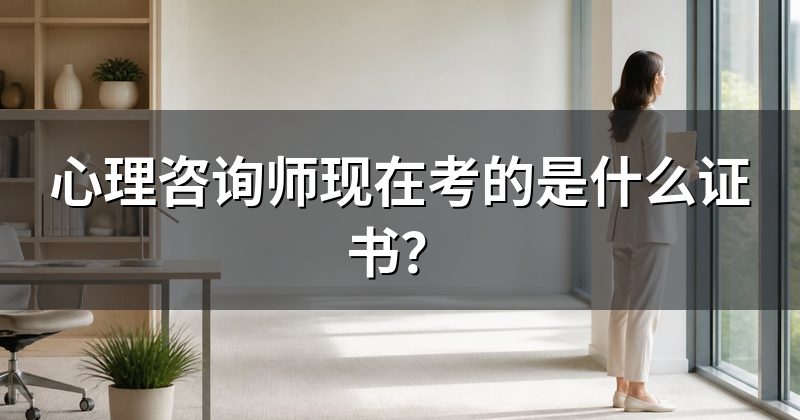 心理咨询师现在考的是什么证书?