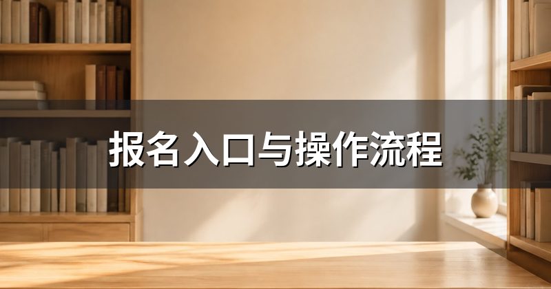 报名入口与操作流程