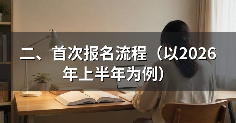 二、首次报名流程(以2026年上半年为例)