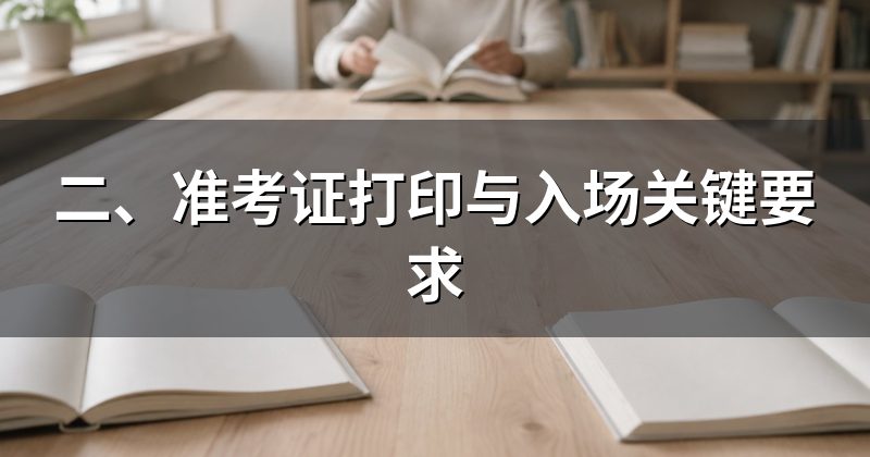 二、准考证打印与入场关键要求