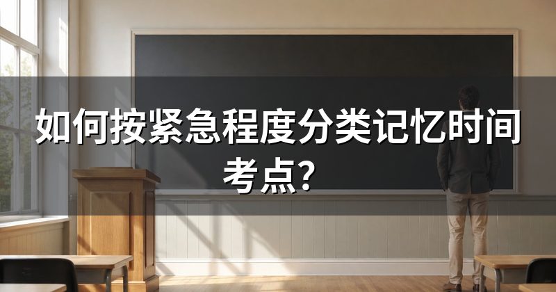 如何按紧急程度分类记忆时间考点?