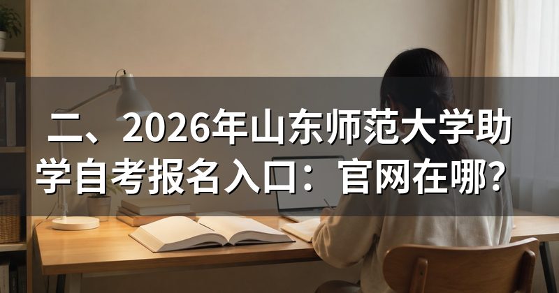 二、2026年山东师范大学助学自考报名入口:官网在哪?