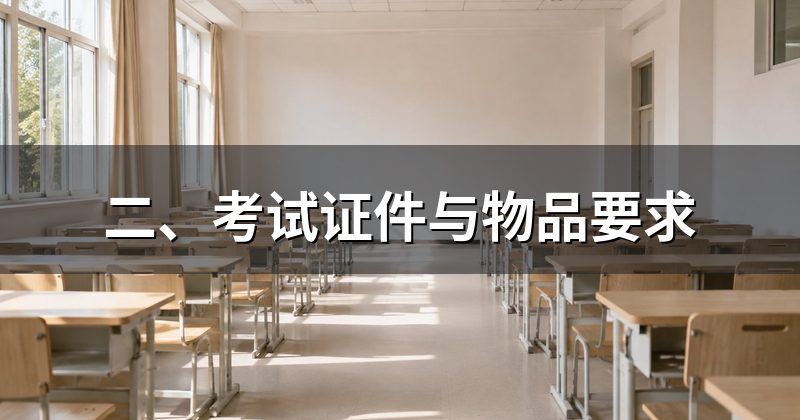 二、考试证件与物品要求