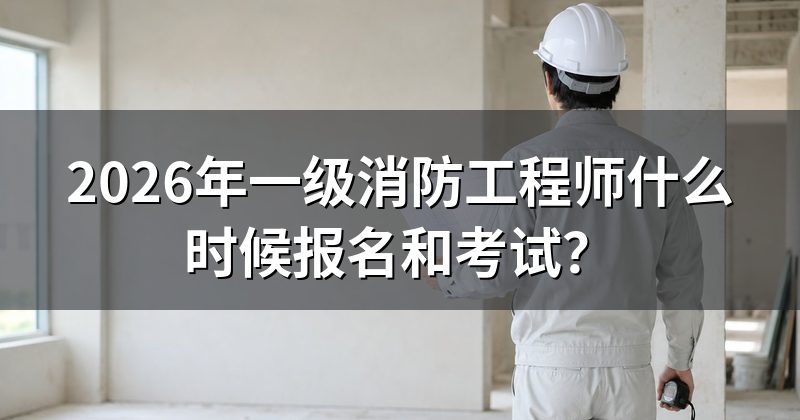 2026年一级消防工程师什么时候报名和考试？