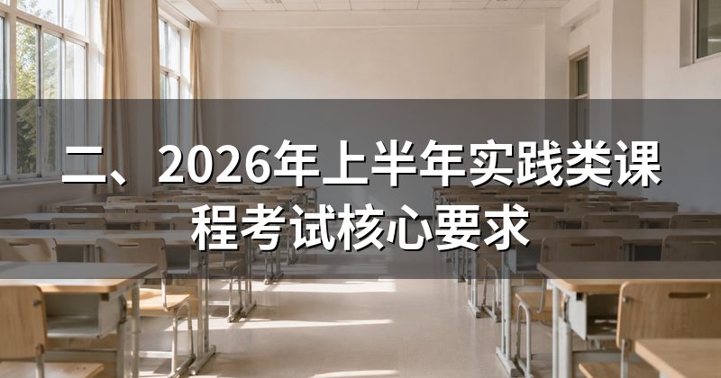 二、2026年上半年实践类课程考试核心要求