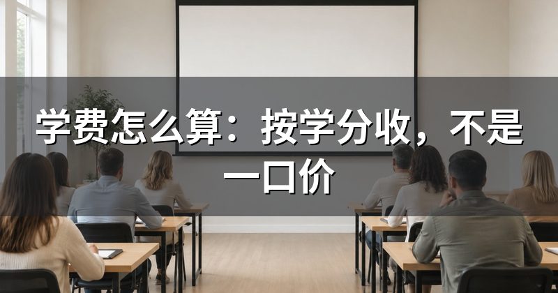 学费怎么算：按学分收，不是一口价