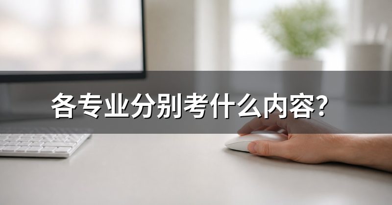 各专业分别考什么内容?