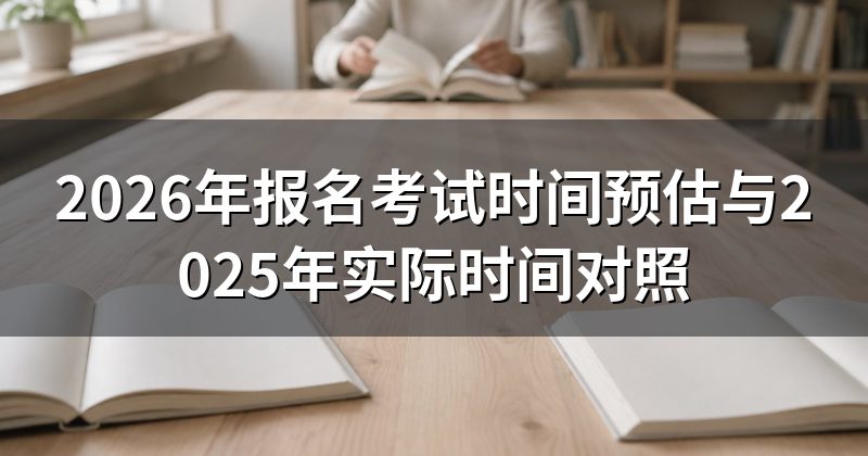 2026年报名考试时间预估与2025年实际时间对照