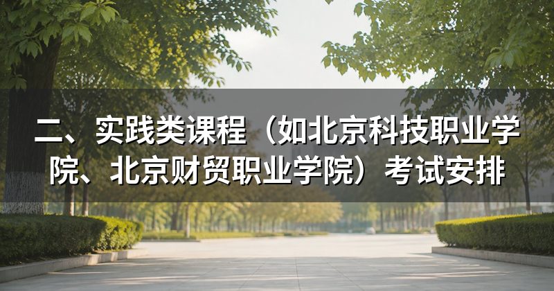 二、实践类课程(如北京科技职业学院、北京财贸职业学院)考试安排